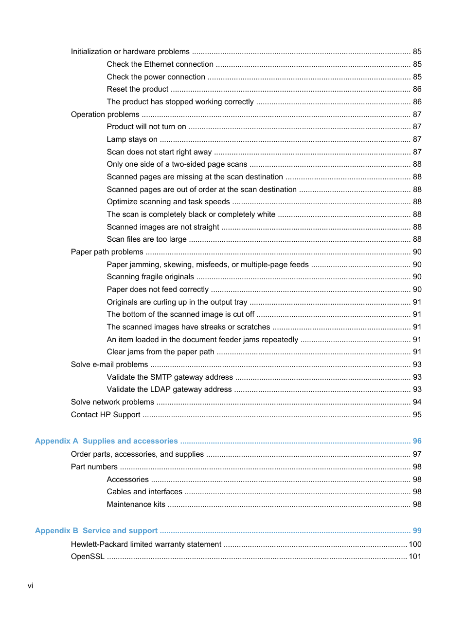 HP 7000N User Manual | Page 6 / 124