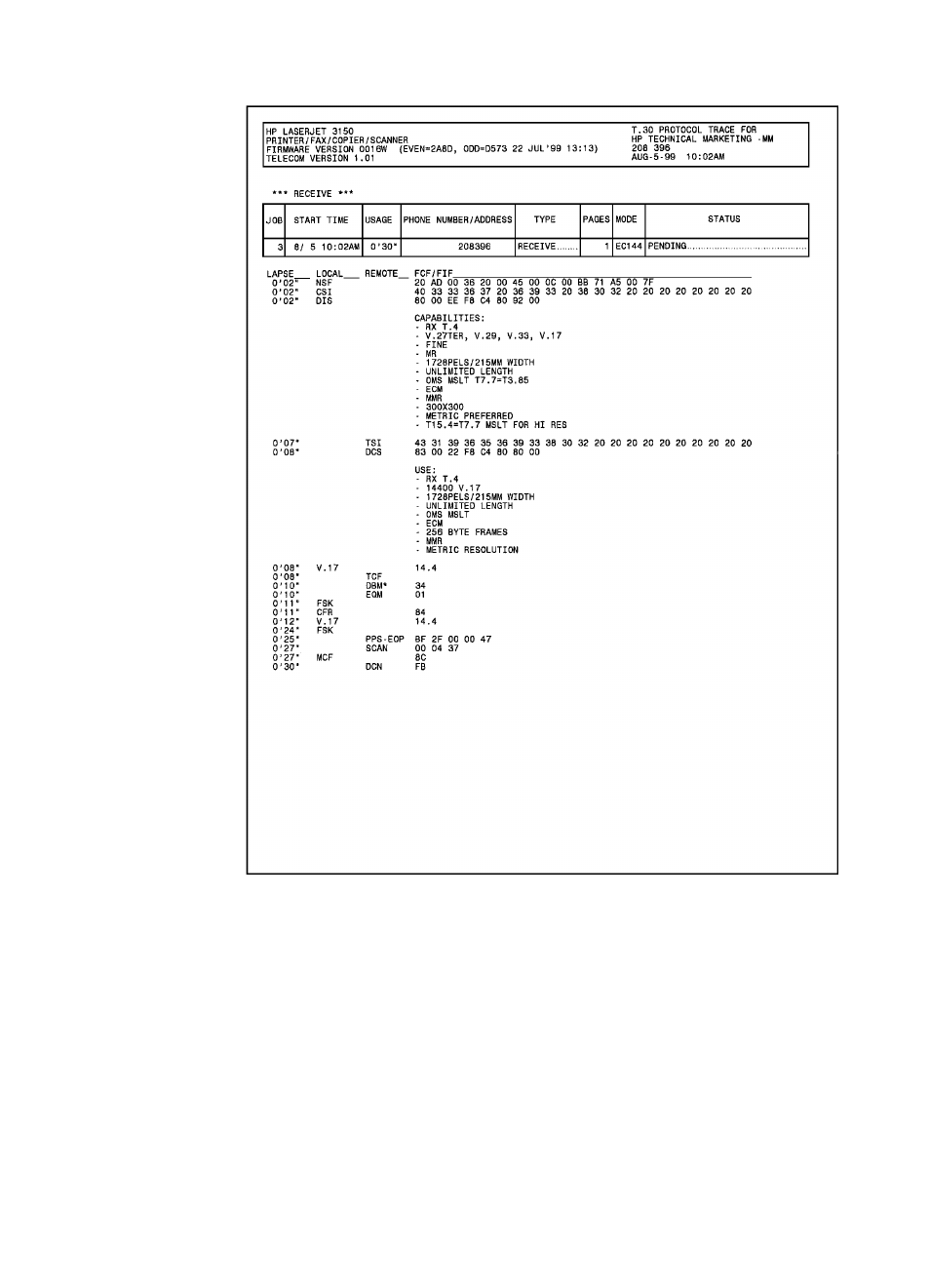 Explanation of dbm | HP 3150  EN User Manual | Page 209 / 272