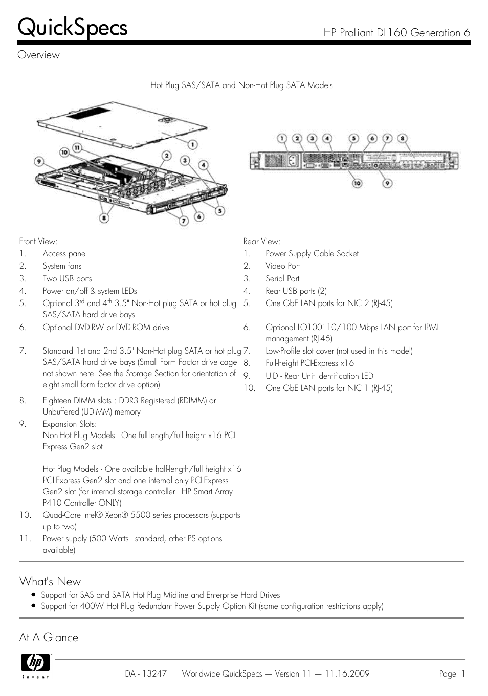 HP DL160 User Manual | 50 pages