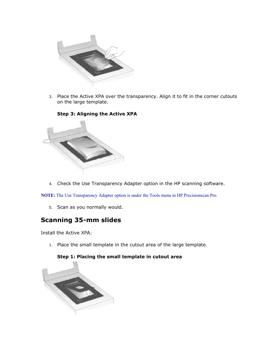 Scanning 35-mm slides | HP Scanjet 5370C Series User Manual | Page 2 / 4