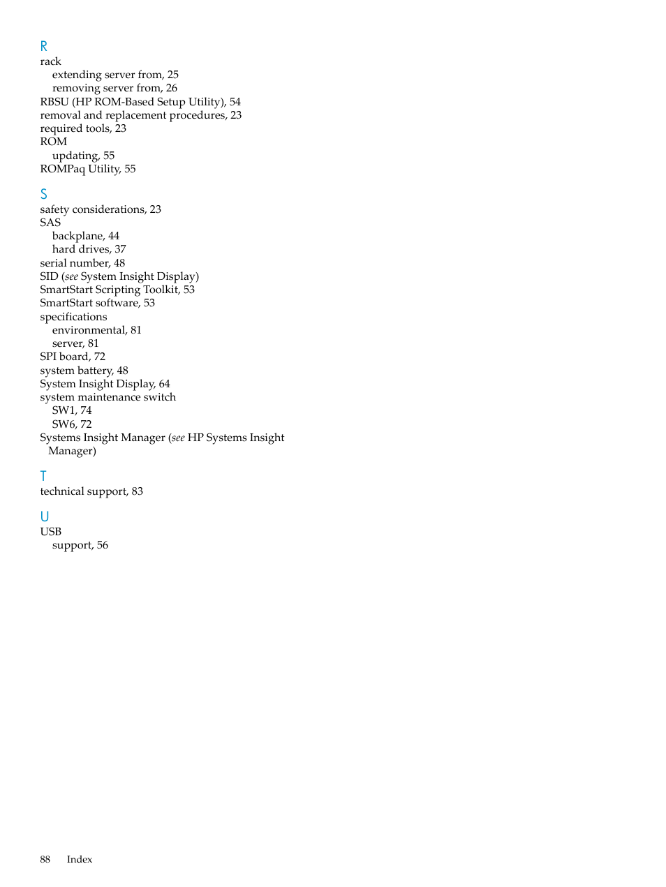 HP DL785 User Manual | Page 88 / 90