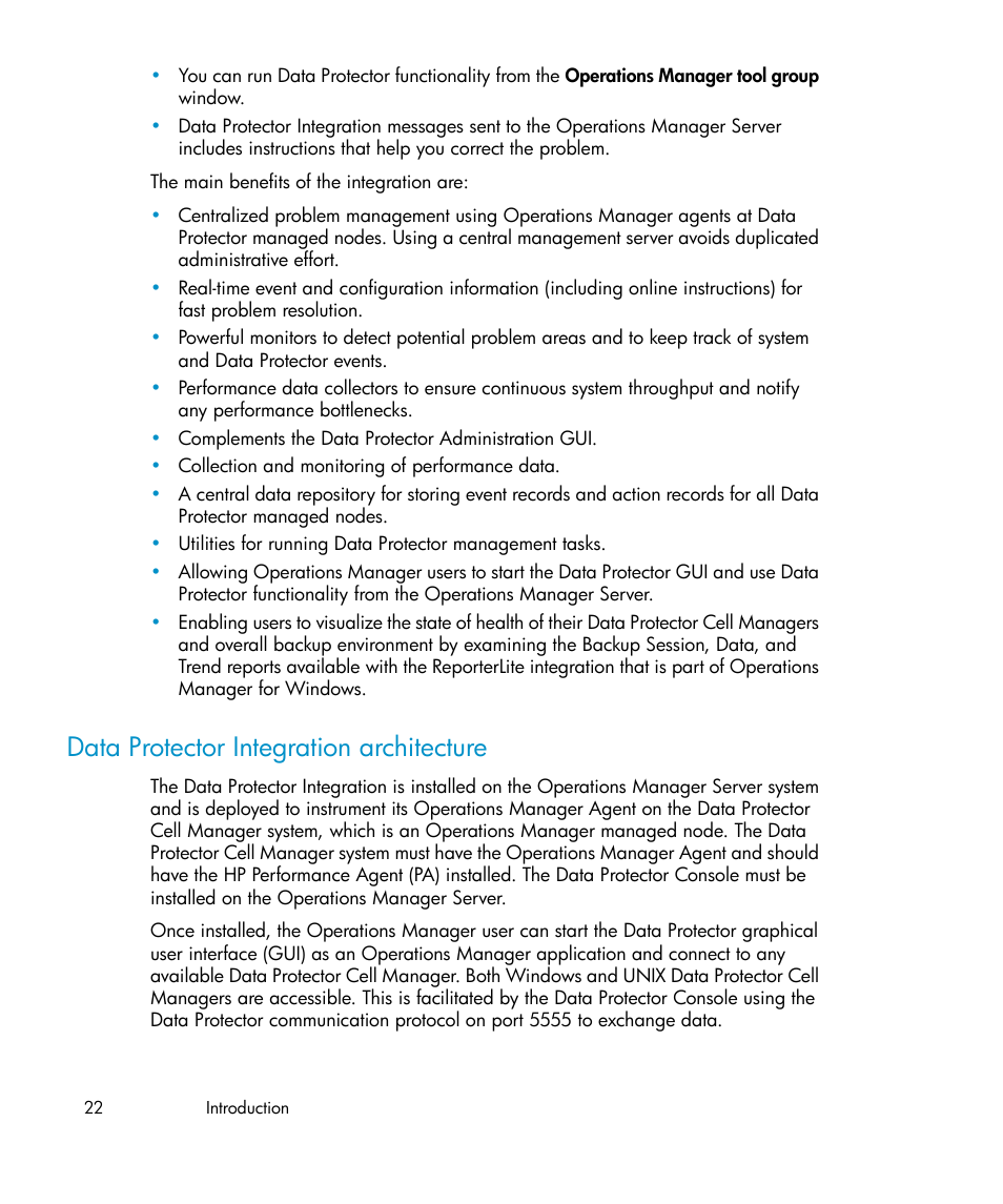 Data protector integration architecture | HP A.06.10 User Manual | Page 22 / 100