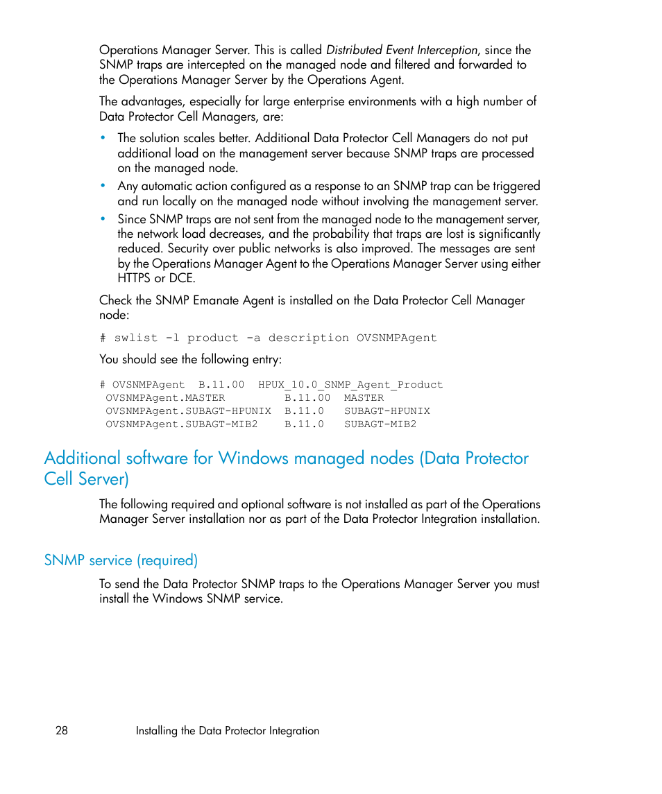 Snmp service (required) | HP A.06.10 User Manual | Page 28 / 100