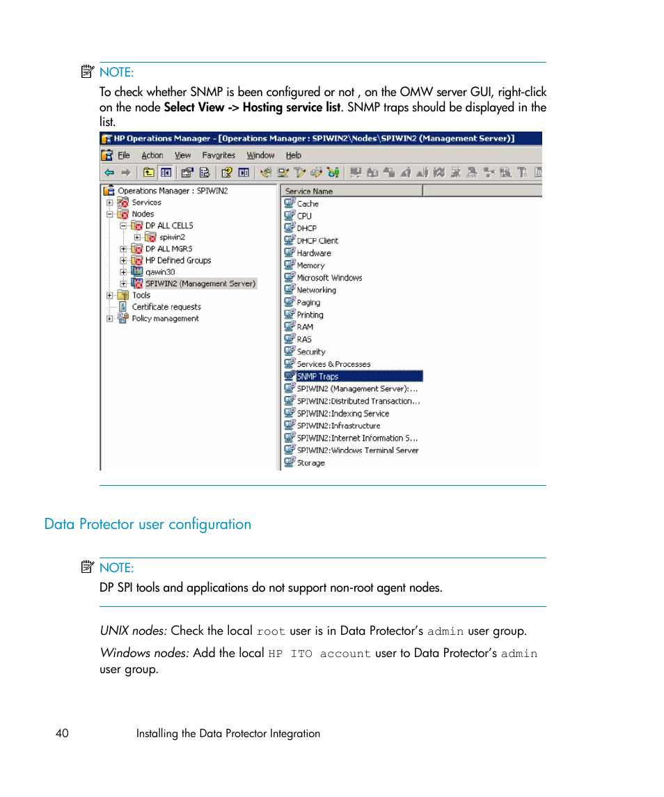 Data protector user configuration | HP A.06.10 User Manual | Page 40 / 100