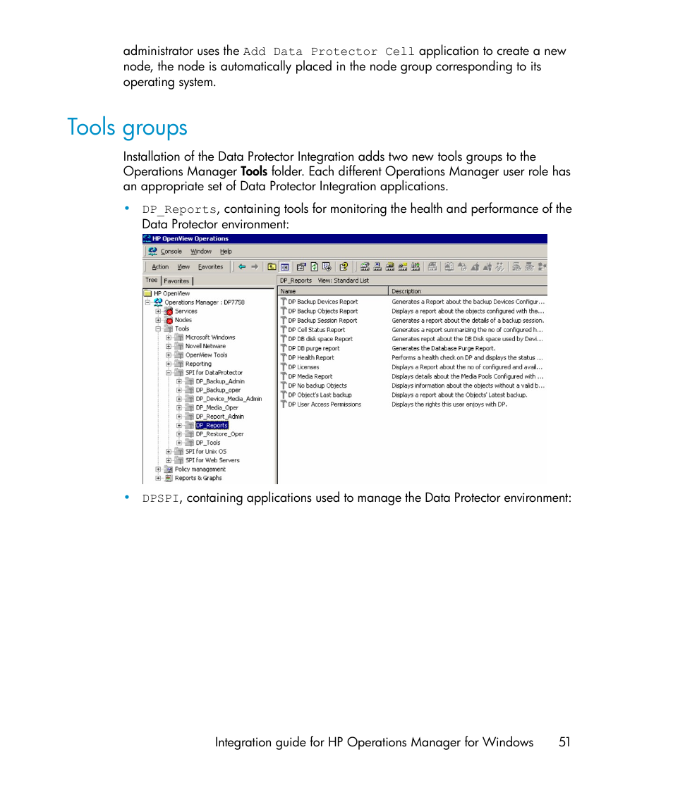 Tools groups | HP A.06.10 User Manual | Page 51 / 100