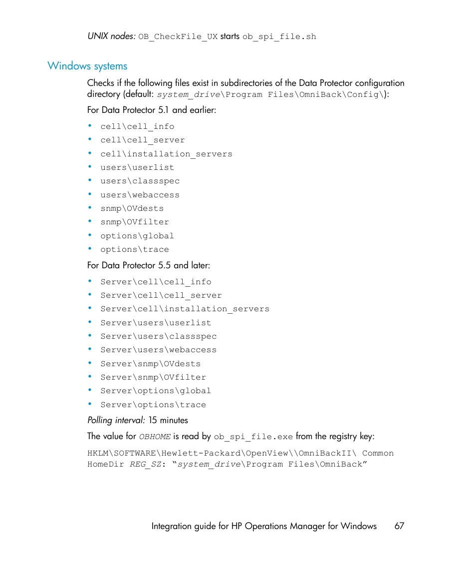 Windows systems | HP A.06.10 User Manual | Page 67 / 100