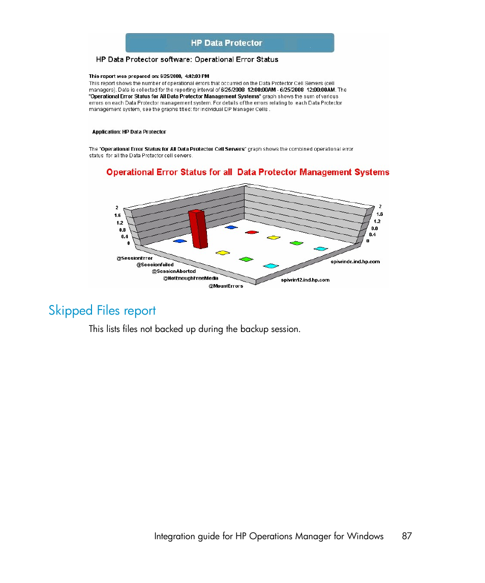 Skipped files report | HP A.06.10 User Manual | Page 87 / 100