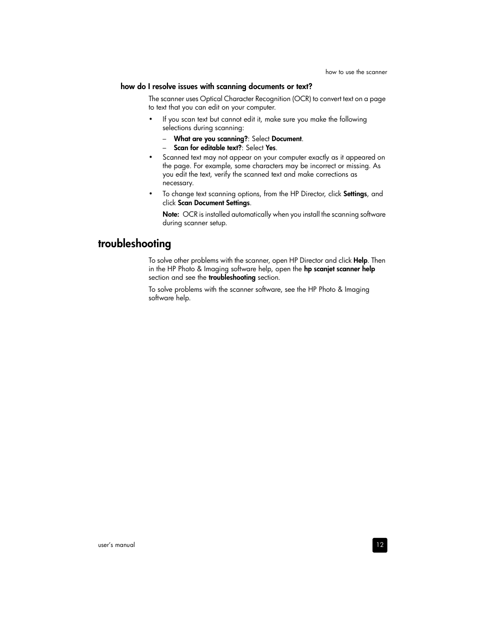 Troubleshooting | HP 2400 User Manual | Page 17 / 36