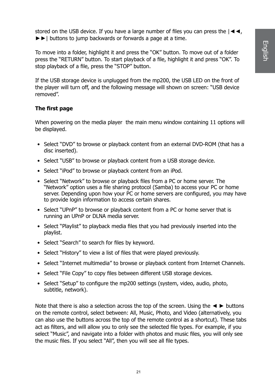 En gl ish en gl ish | HP MP200 User Manual | Page 25 / 146