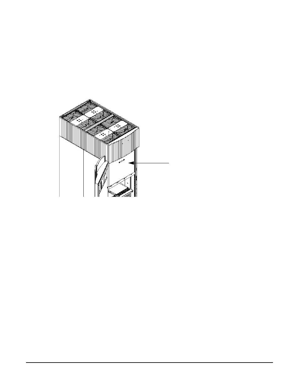 Removing the emi panels, Emi panel:removing, To remove the front and back emi panels | Figure 3-32. removing front emi panel screw | HP A9834-9001B User Manual | Page 110 / 247