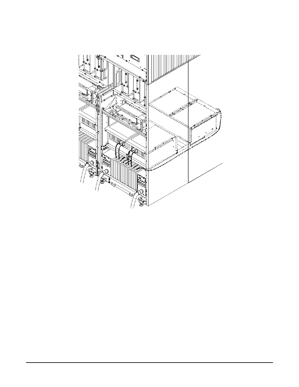 Figure335 routing i/o cables, Cable groomer, Figure 3-35. routing i/o cables | HP A9834-9001B User Manual | Page 113 / 247