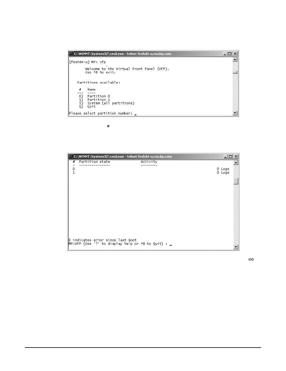 Figure344 mp virtual front panel, Step 6.  from the | HP A9834-9001B User Manual | Page 125 / 247