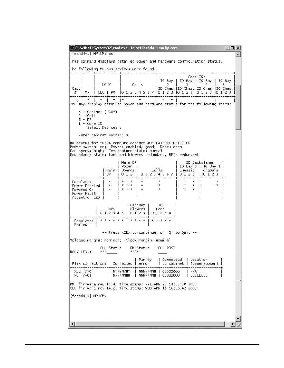 Exampleb20 ps command | HP A9834-9001B User Manual | Page 199 / 247