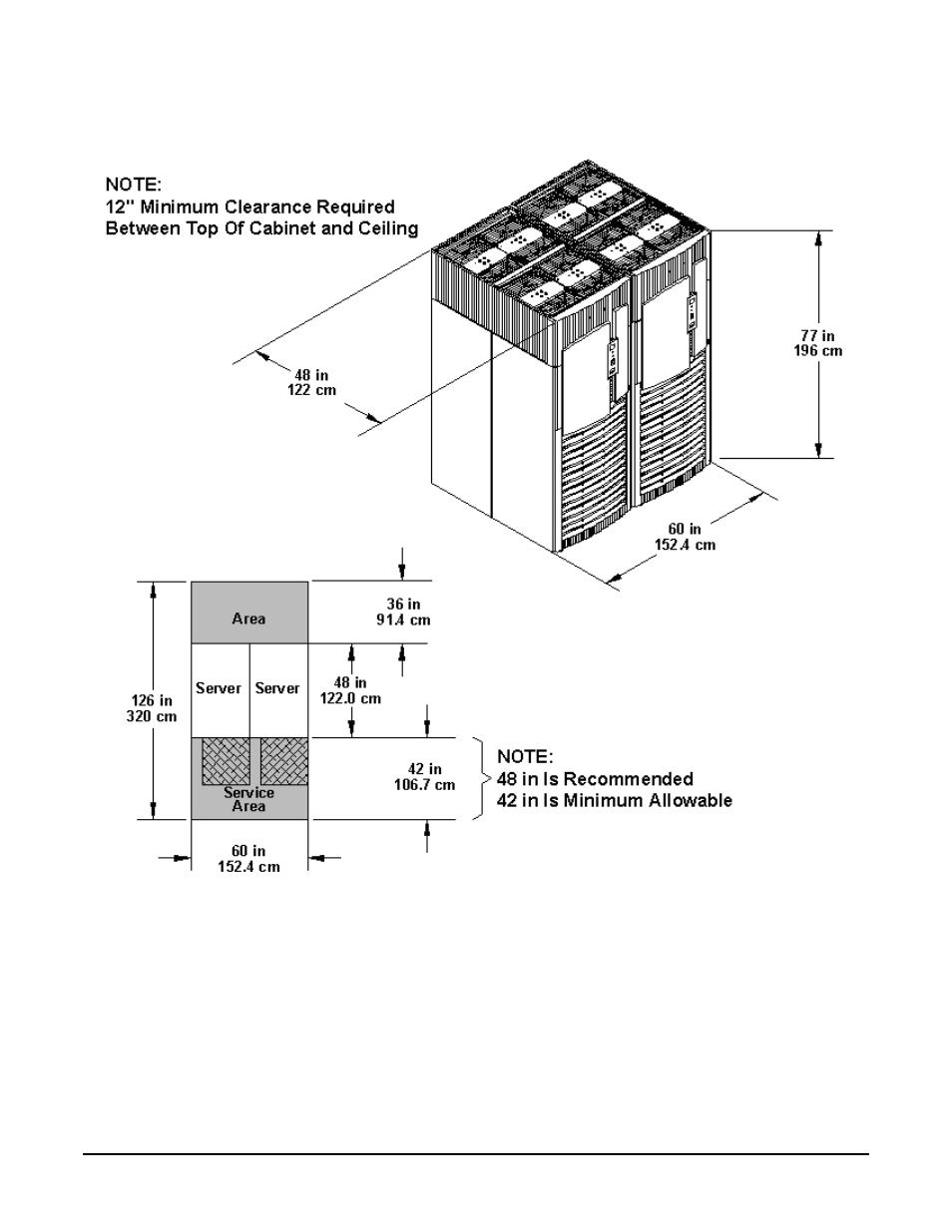 Figured3 sd64 space requirements, Facility guidelines:equipment footprint templates, Space requirements:equipment footprint templates | Equipment footprint templates, Figure d-3. sd64 space requirements | HP A9834-9001B User Manual | Page 231 / 247