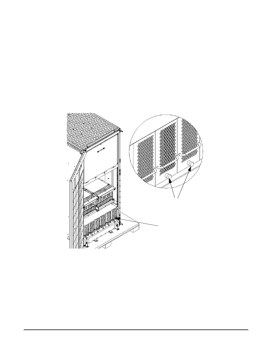 Inspecting the cabinet, Power supply mounting screws | HP A9834-9001B User Manual | Page 84 / 247