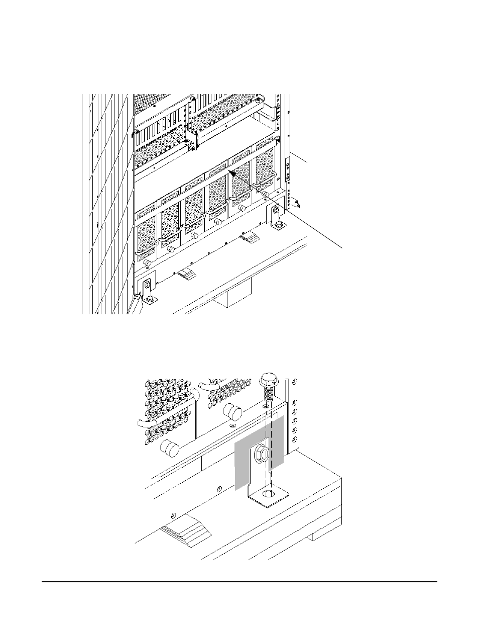 Figure38 shipping strap location, Figure39 removing the mounting brackets | HP A9834-9001B User Manual | Page 86 / 247