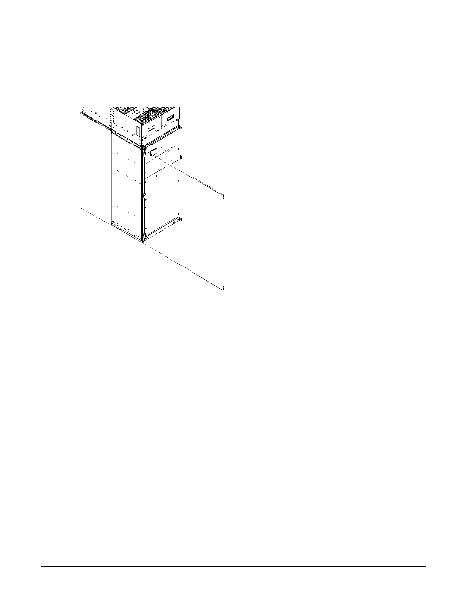 Step 3.  attach the skin, Attaching the blower side bezels, Figure 3-18. attaching the front side skins | HP A9834-9001B User Manual | Page 95 / 247