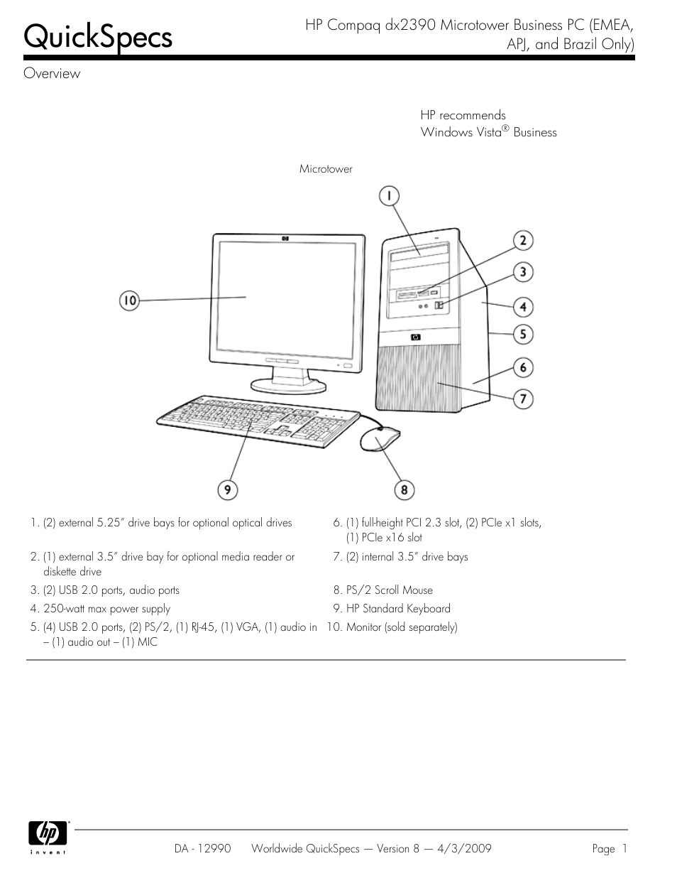 HP DX2390 User Manual | 49 pages