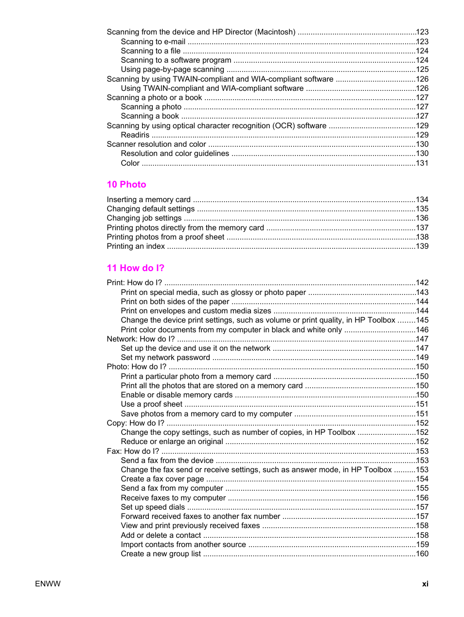 HP 2820 User Manual | Page 13 / 334