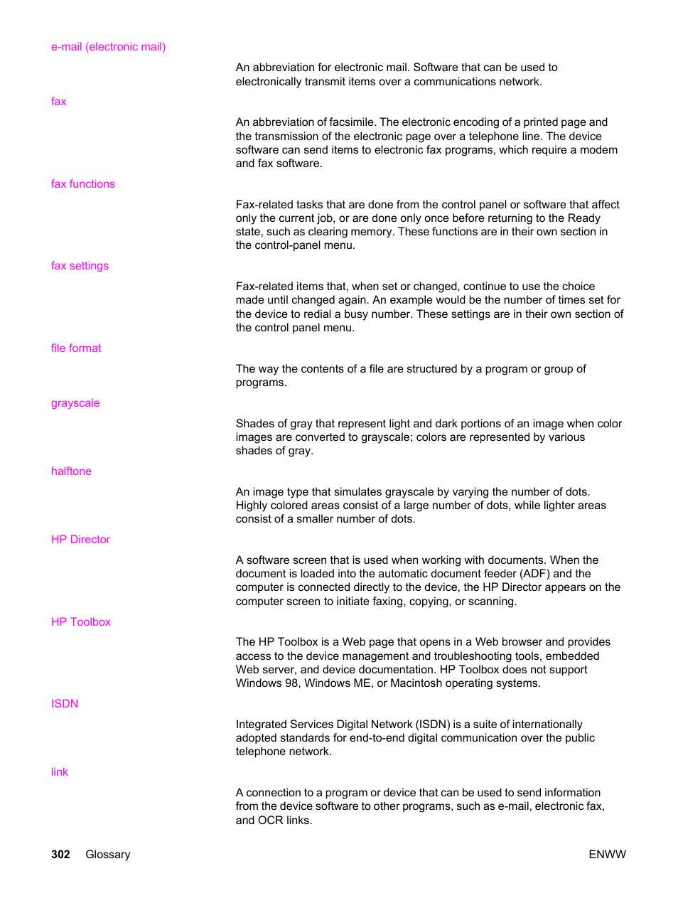 HP 2820 User Manual | Page 318 / 334