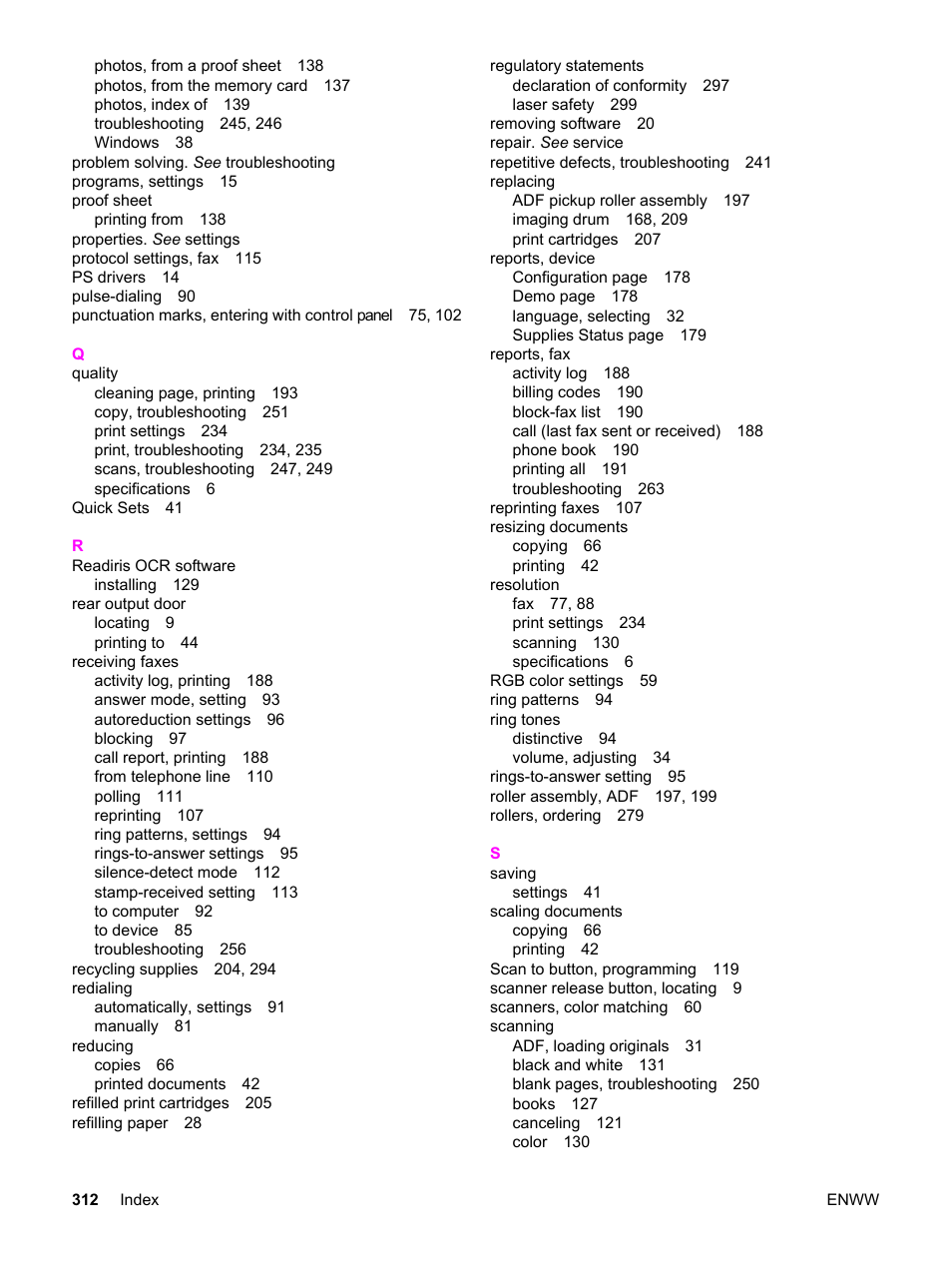 HP 2820 User Manual | Page 328 / 334
