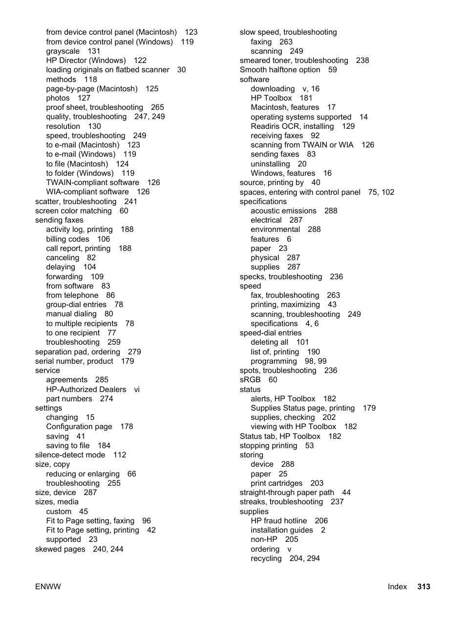 HP 2820 User Manual | Page 329 / 334
