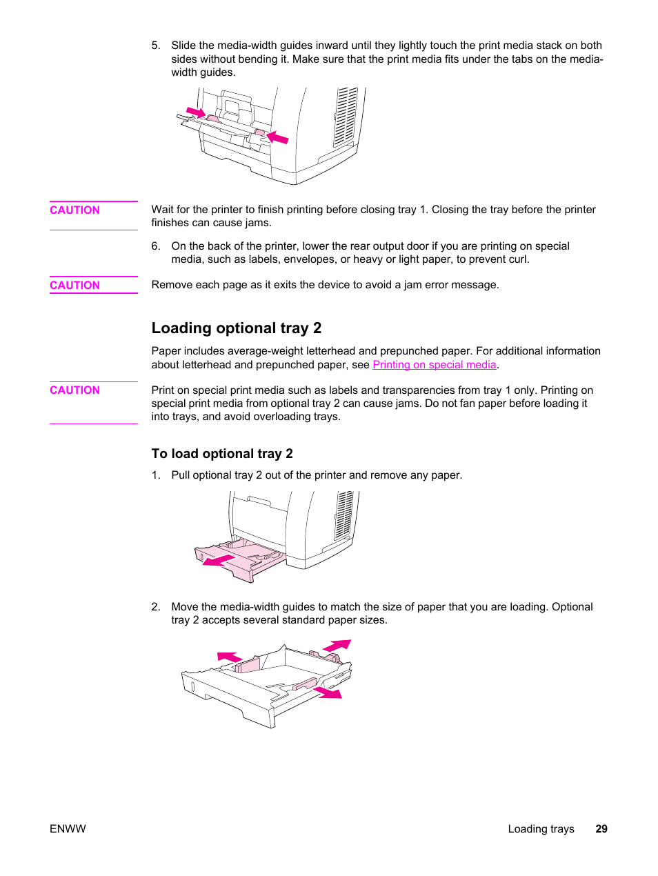Loading optional tray 2 | HP 2820 User Manual | Page 45 / 334