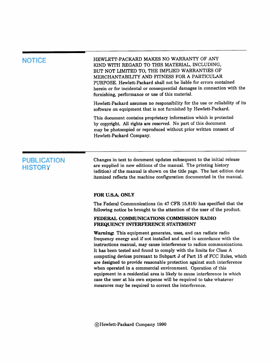 Notice, Publication history | HP 2566C User Manual | Page 3 / 122