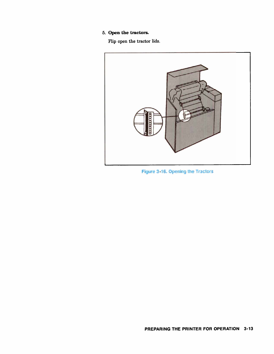 Flip open the tractor lids | HP 2566C User Manual | Page 34 / 122