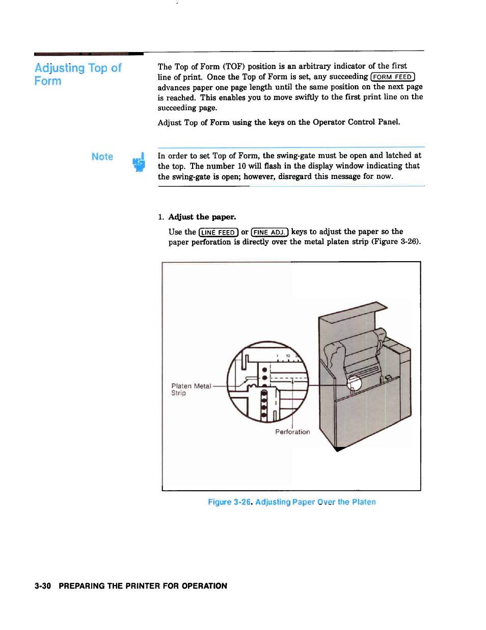 1 or, Adjusting top of form | HP 2566C User Manual | Page 51 / 122