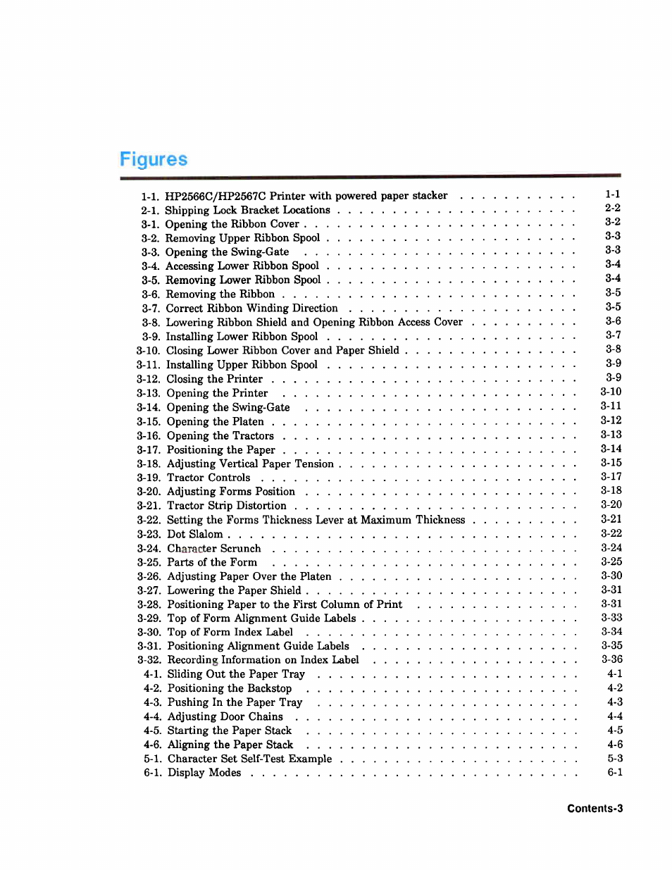 Figures | HP 2566C User Manual | Page 6 / 122