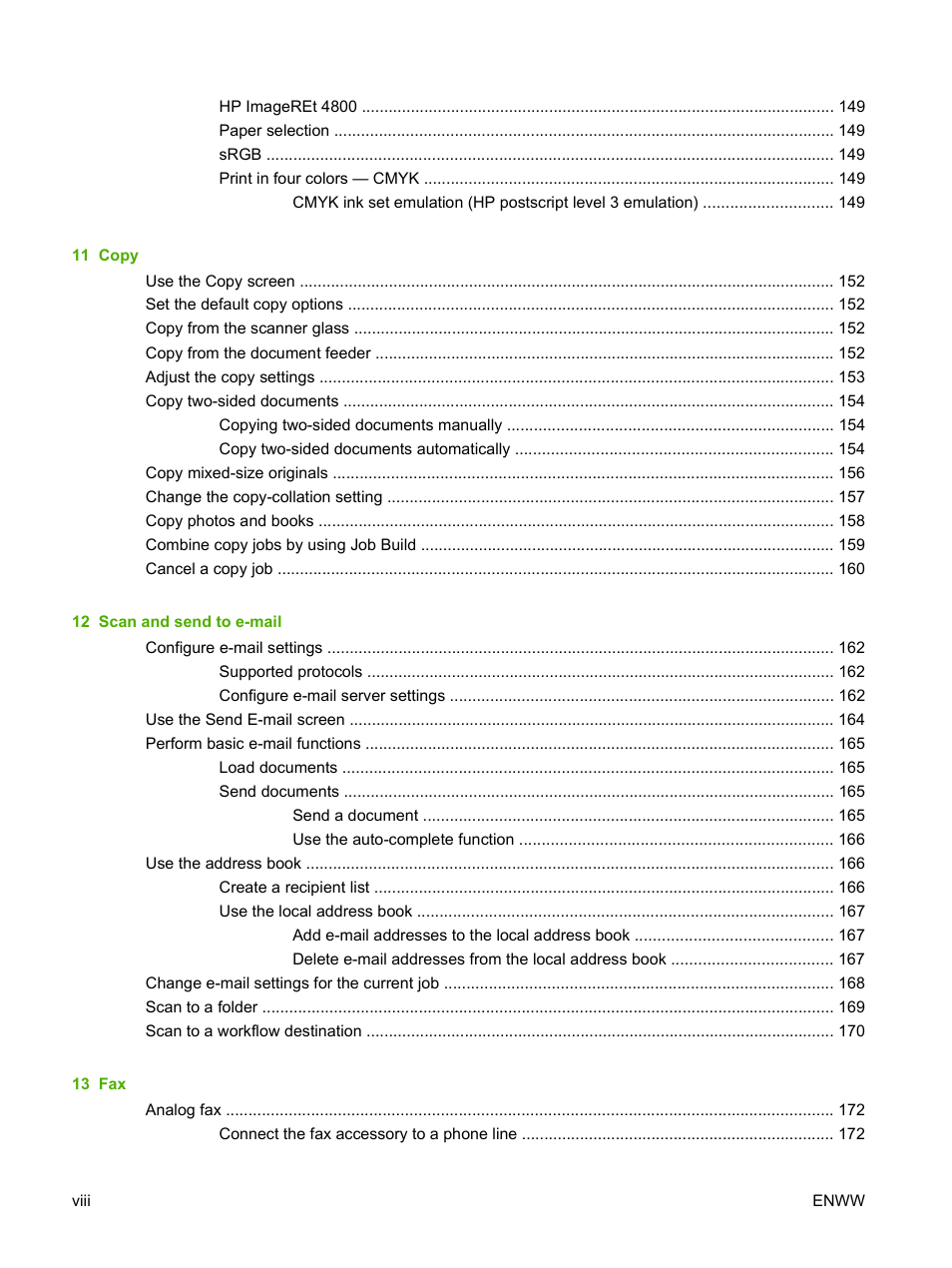 HP CM6049F MFP User Manual | Page 10 / 320