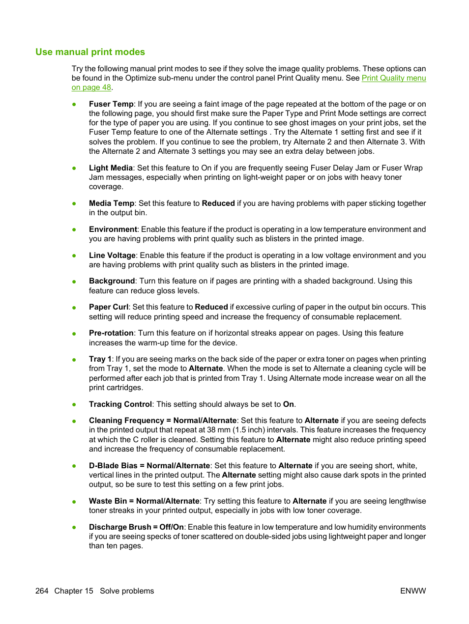 Use manual print modes | HP CM6049F MFP User Manual | Page 280 / 320