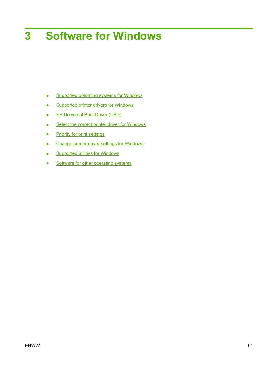 Software for windows, 3 software for windows, 3software for windows | HP CM6049F MFP User Manual | Page 77 / 320