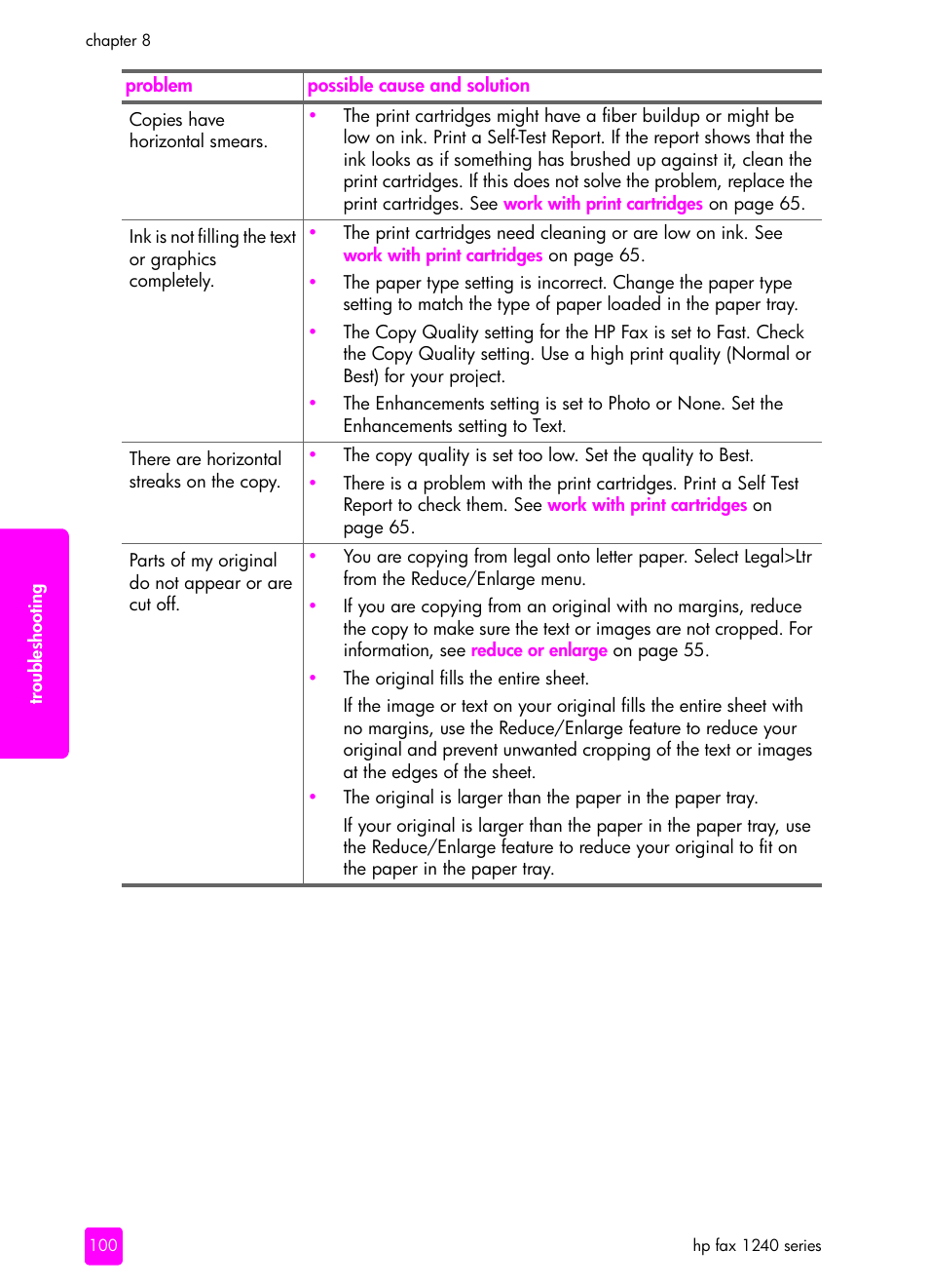 HP 1240 Series User Manual | Page 110 / 148