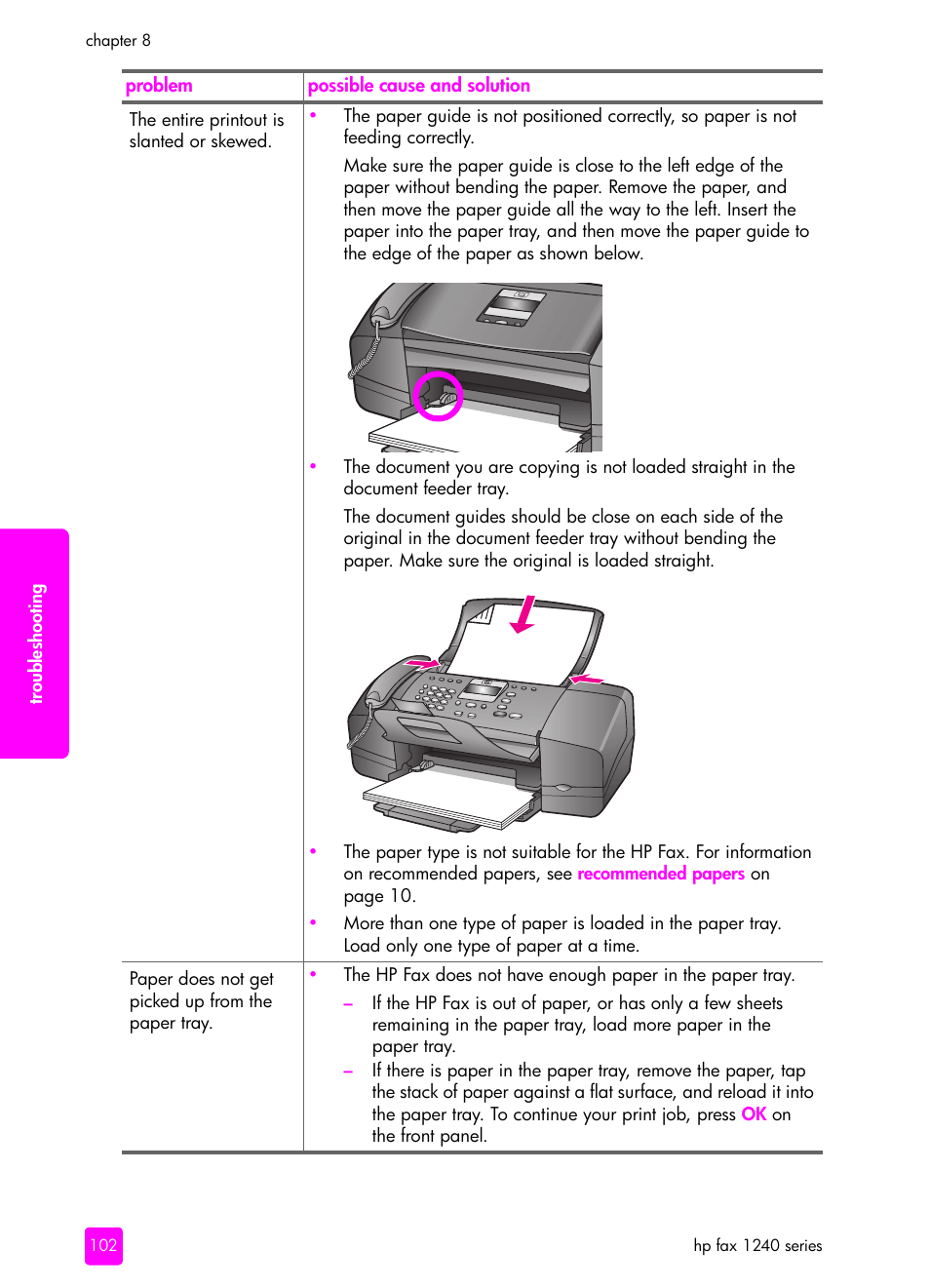 HP 1240 Series User Manual | Page 112 / 148