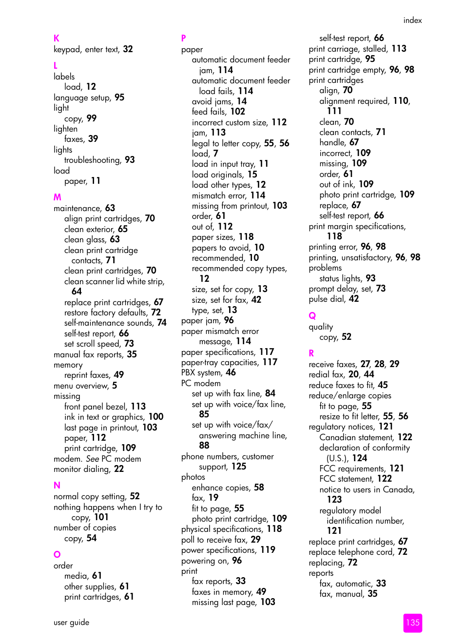 HP 1240 Series User Manual | Page 145 / 148