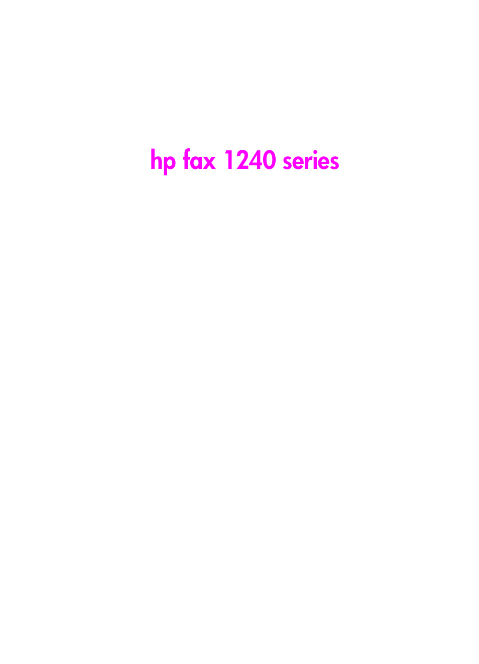 HP 1240 Series User Manual | Page 3 / 148