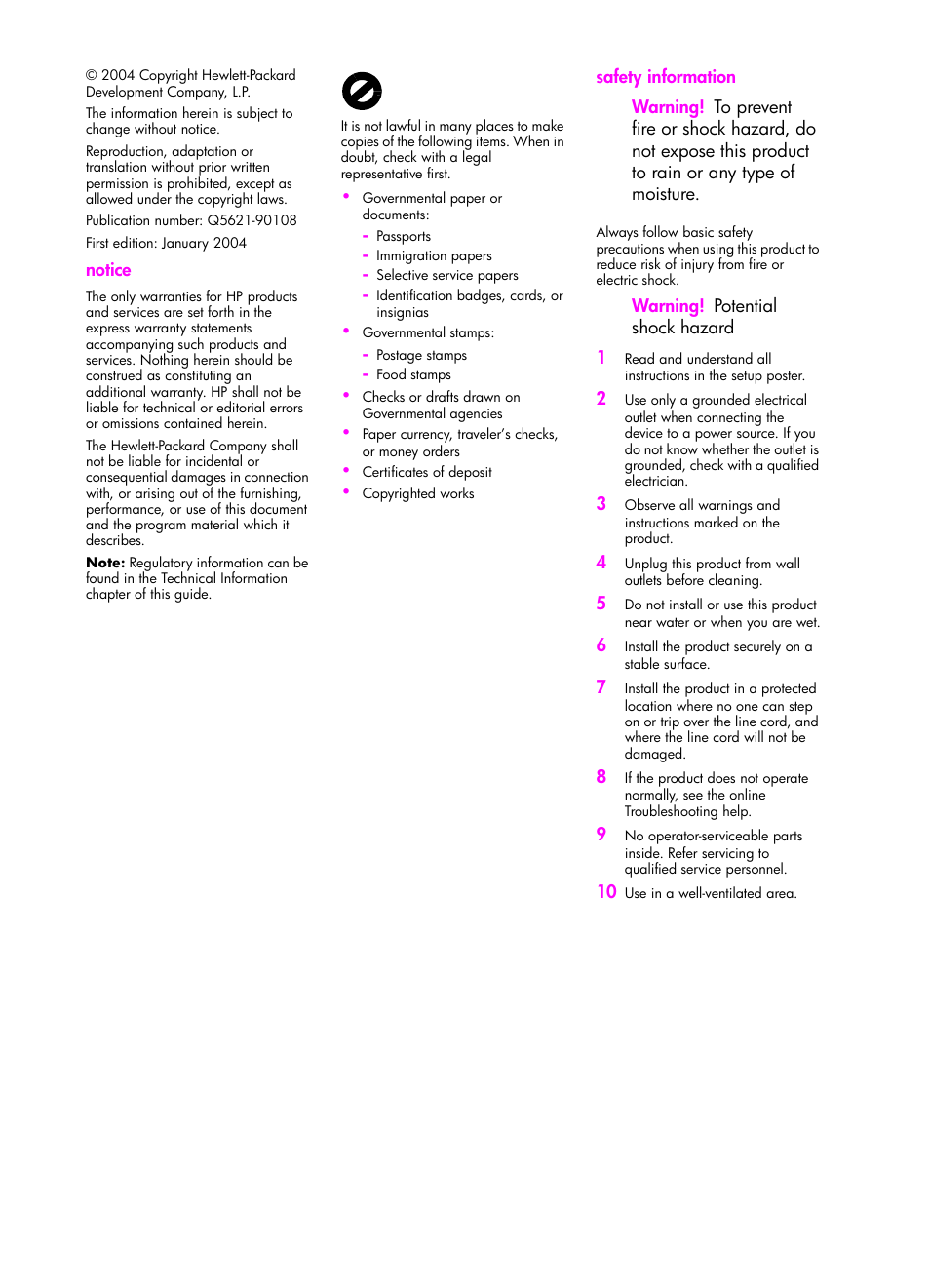 HP 1240 Series User Manual | Page 4 / 148