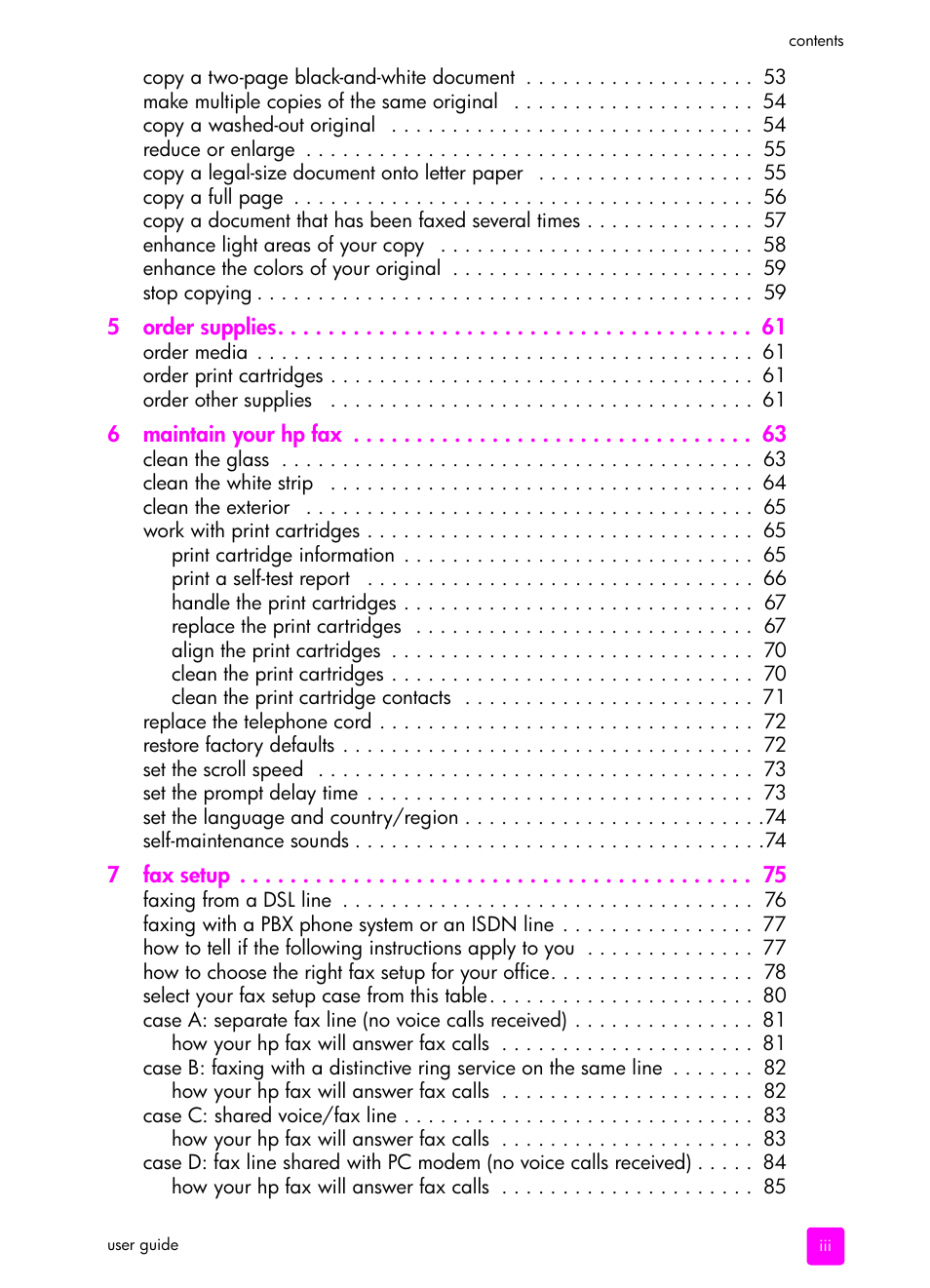 HP 1240 Series User Manual | Page 7 / 148