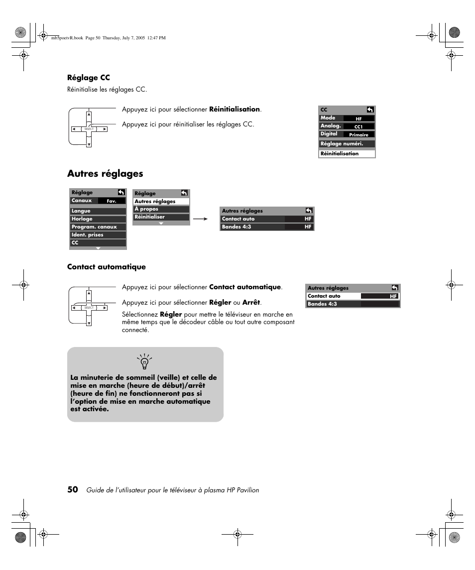 Autres réglages | HP Pavilion PE4200N User Manual | Page 136 / 242
