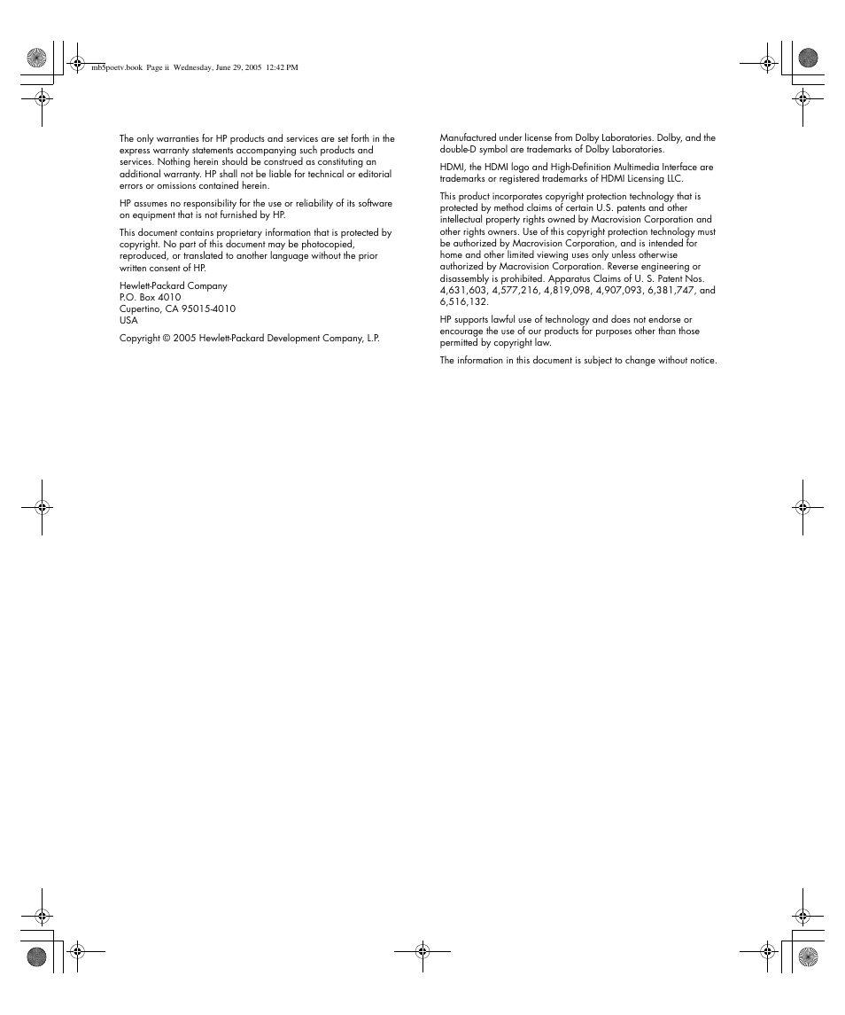 HP Pavilion PE4200N User Manual | Page 2 / 242