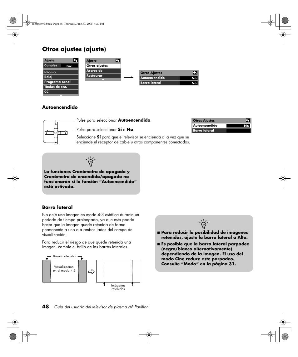 Otros ajustes (ajuste) | HP Pavilion PE4200N User Manual | Page 218 / 242