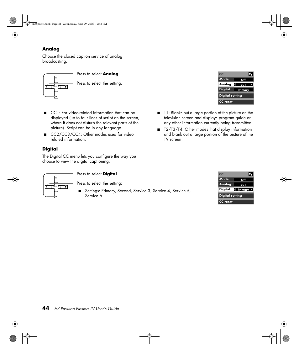 Analog, Digital | HP Pavilion PE4200N User Manual | Page 52 / 242