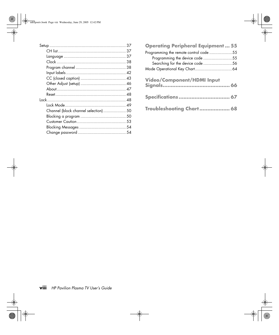 HP Pavilion PE4200N User Manual | Page 8 / 242