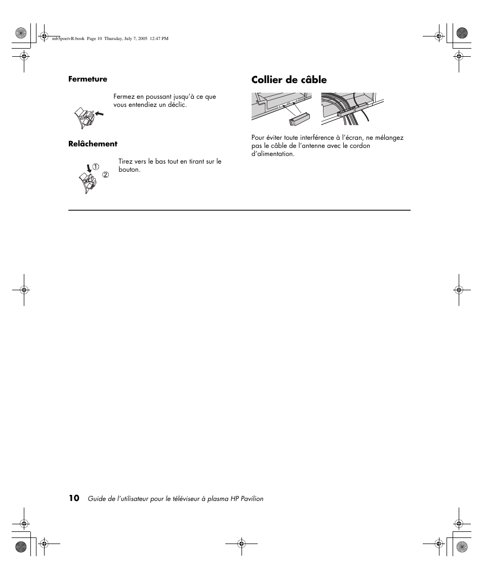 Collier de câble | HP Pavilion PE4200N User Manual | Page 96 / 242