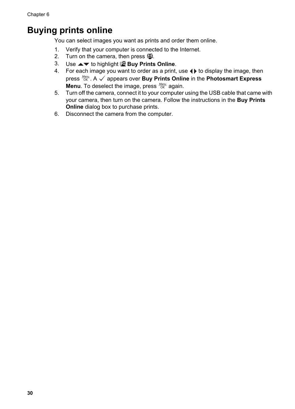Buying prints online | HP Photosmart M525 User Manual | Page 30 / 46