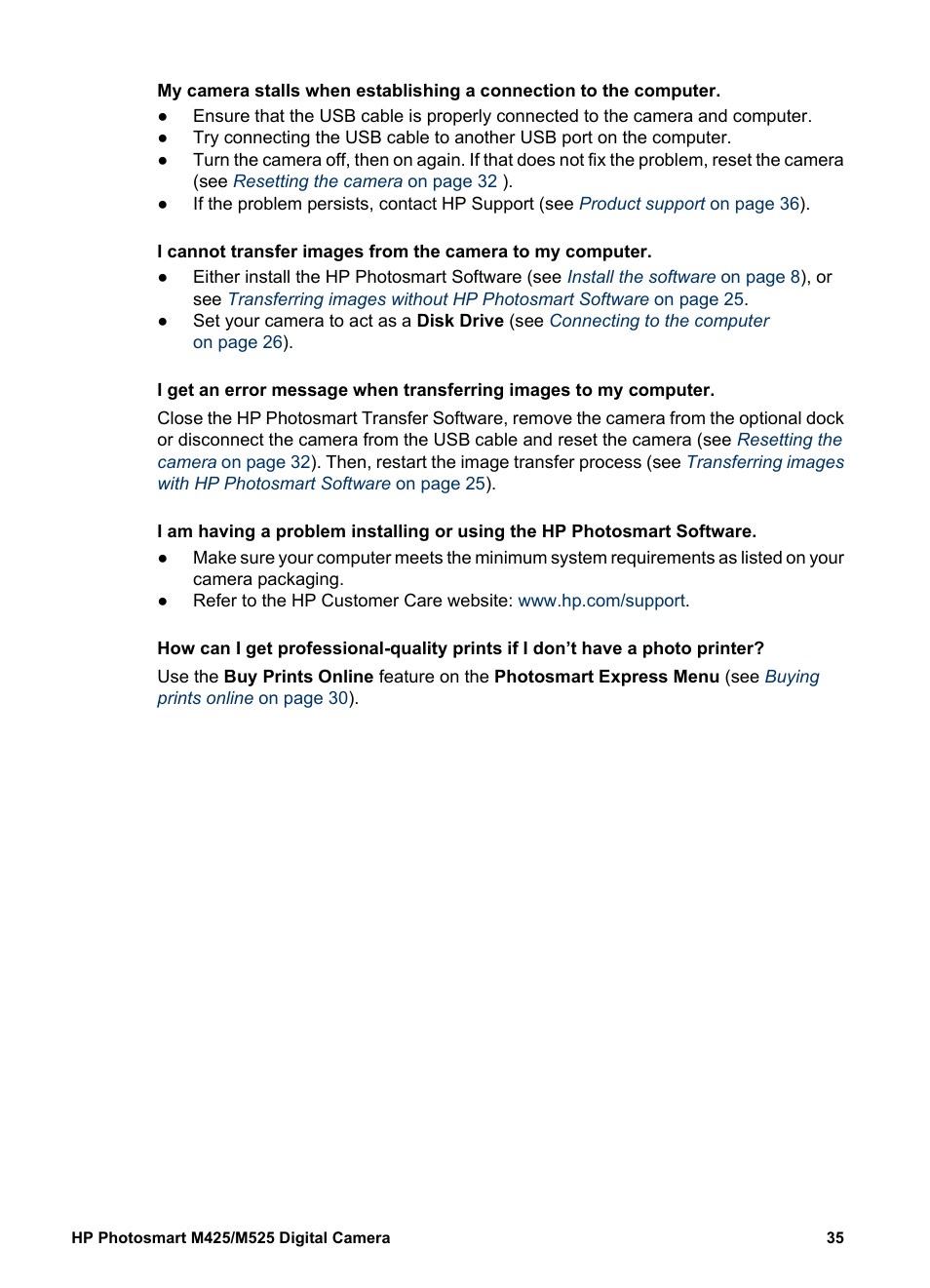 HP Photosmart M525 User Manual | Page 35 / 46