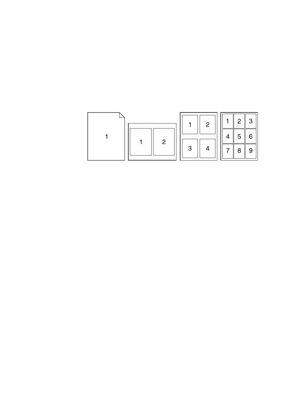 Accessing the multiple pages per sheet feature | HP 1100A User Manual | Page 47 / 183