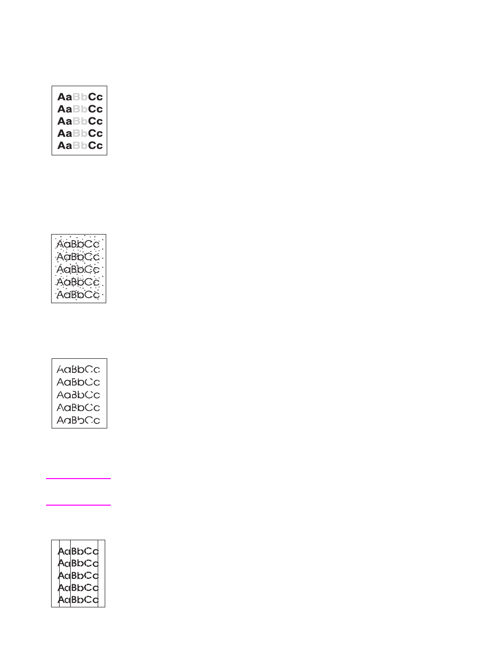 Correcting print defects, Light print or fade, Dropouts | Toner specks, Vertical lines | HP 1100A User Manual | Page 81 / 183